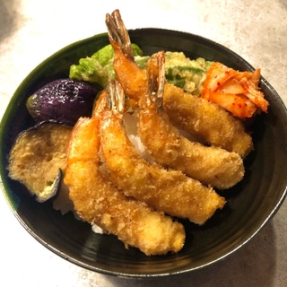 野菜たっぷり！エビフライ丼★